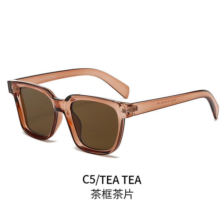 Damen elegante quadratische Sonnenbrille mit UV-Schutz und stabilem Rahmen Karnz