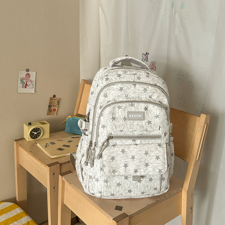 Stylische Stern- bedruckte Schulrucksack Karnz