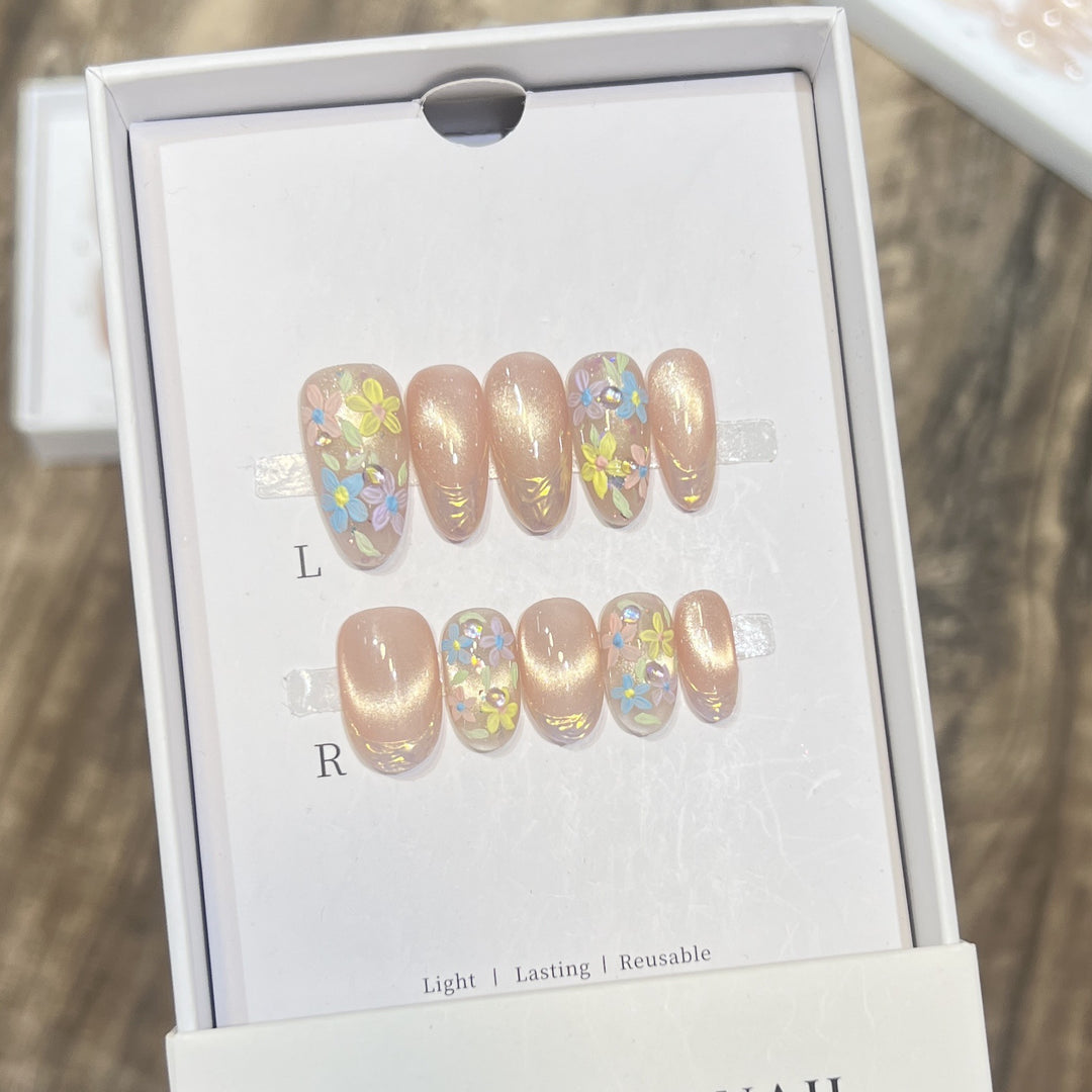 Floral Art Press-On Nail Set Karnz