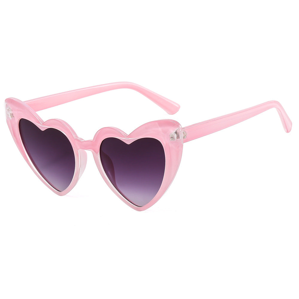 Damen modische Herz-Sonnenbrille mit UV-Schutz Karnz