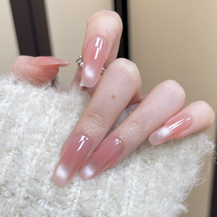 Elegante glänzende Ombre Press-On Nägel Karnz