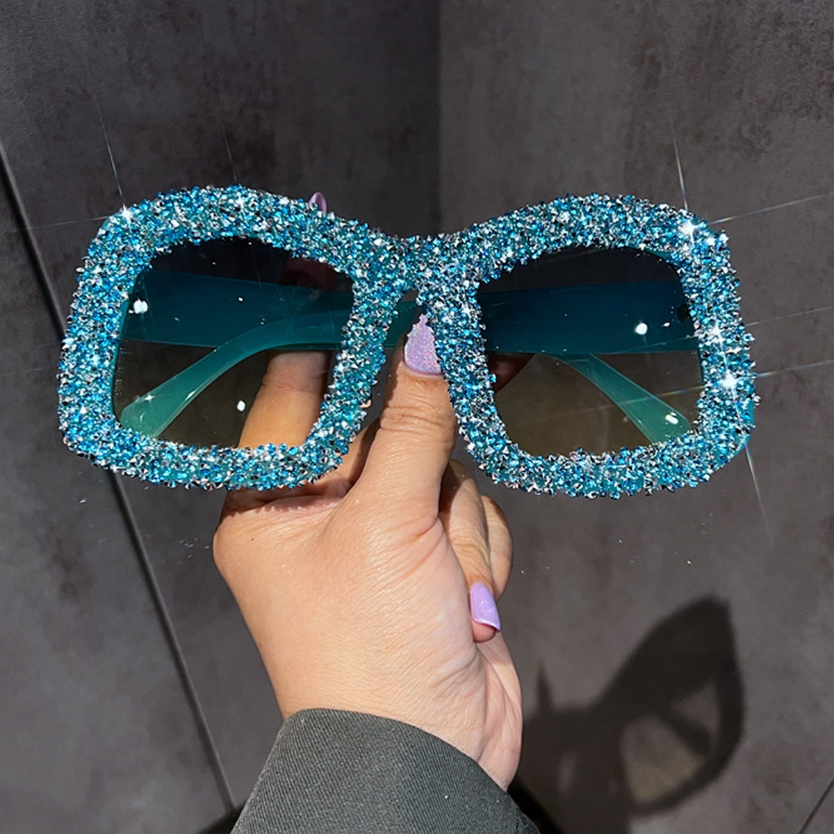 Damen Sonnenbrille mit funkelndem Strassrahmen Karnz
