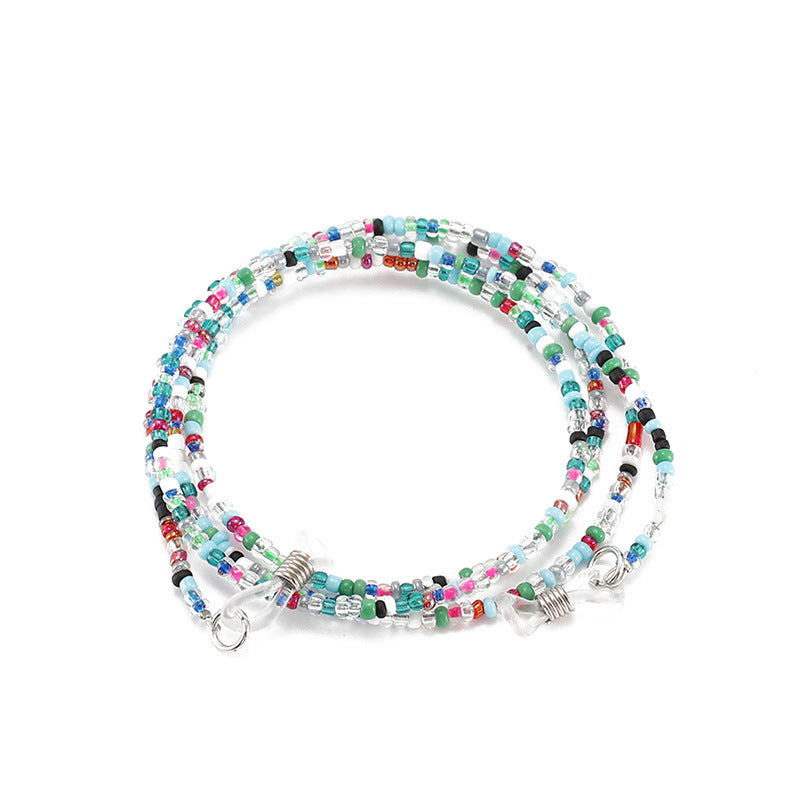 Bunte Perlen Brillen Kette Karnz