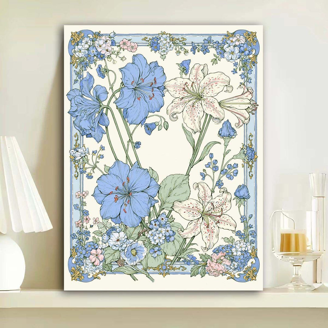 Botanische Blumenkunst Wandkunst Karnz