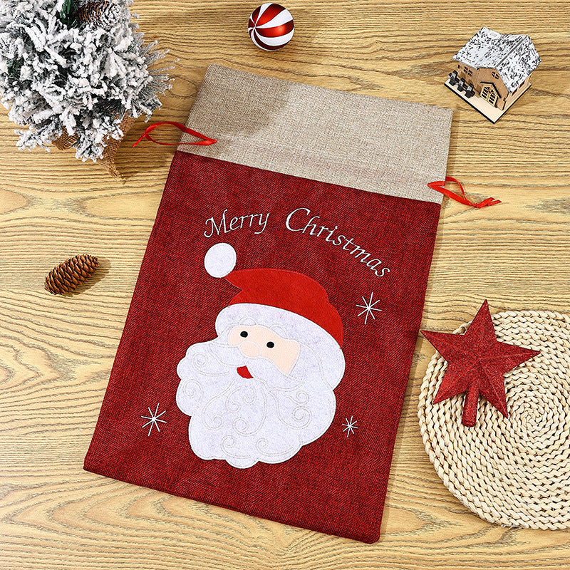 Festlicher Weihnachtsgeschenkesack mit Schneemann-Motiv Karnz