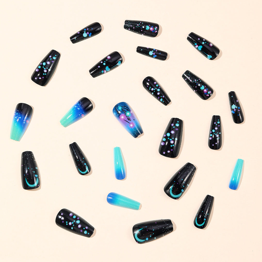 Glamouröse Neon Glitzer Nagelkunst Extensions Karnz