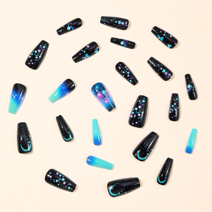 Glamouröse Neon Glitzer Nagelkunst Extensions Karnz