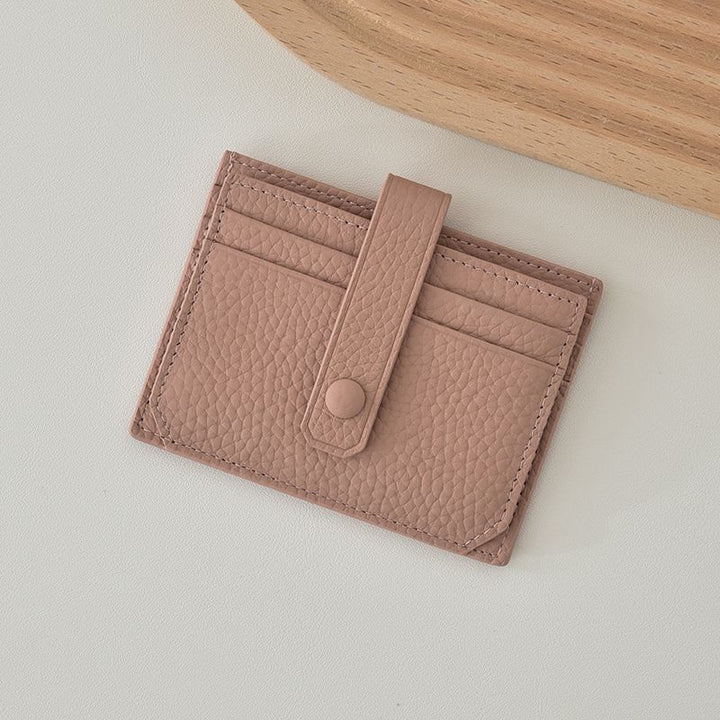 Premium Leder Snapverschluss Kartenhalter Karnz