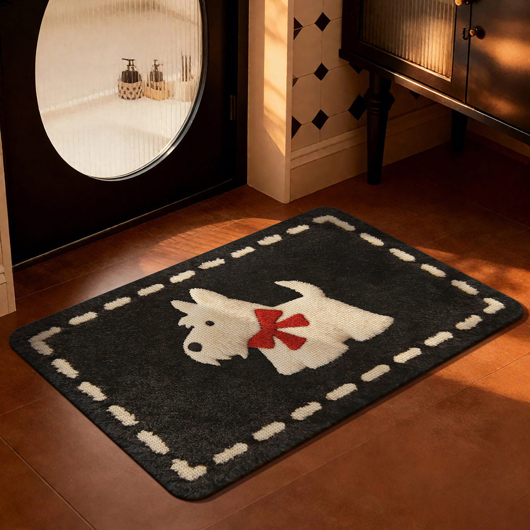Dekorativer hundethemed Bereichsteppich