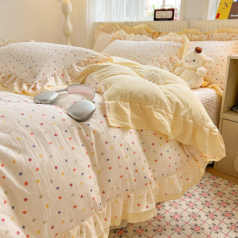 Verspieltes Polka Dot Bettwäsche Set