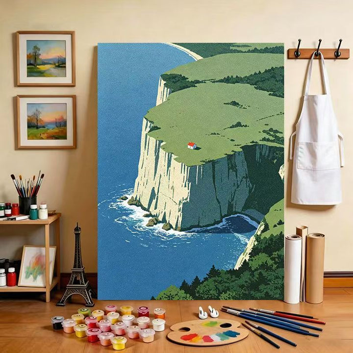 Tropische Insel Landschaft Leinwand Kunstdruck Karnz