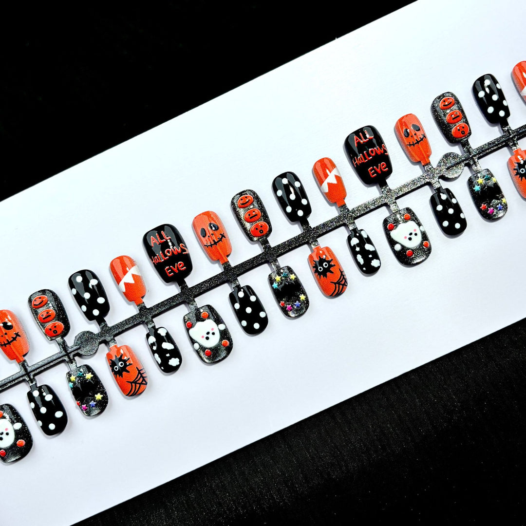 Halloween-Themen Press-On Nagelkunstset