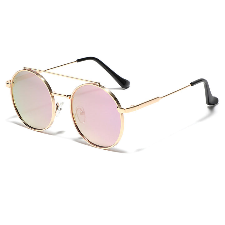 Damen runde Sonnenbrille mit modischem Metallrahmen Karnz