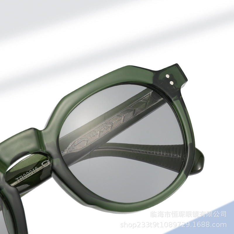 Damen stilvolle Sonnenbrille mit einzigartigem achteckigem Rahmen Karnz