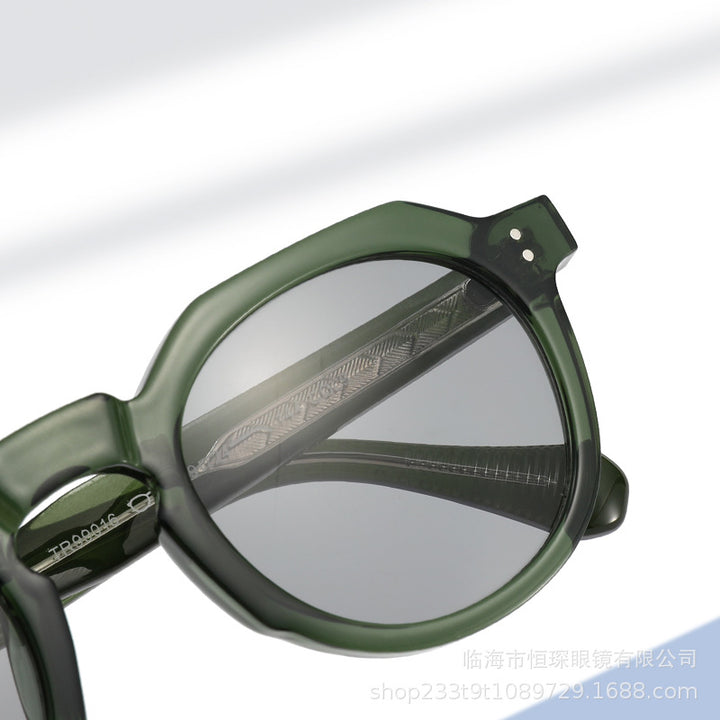 Damen stilvolle Sonnenbrille mit einzigartigem achteckigem Rahmen Karnz