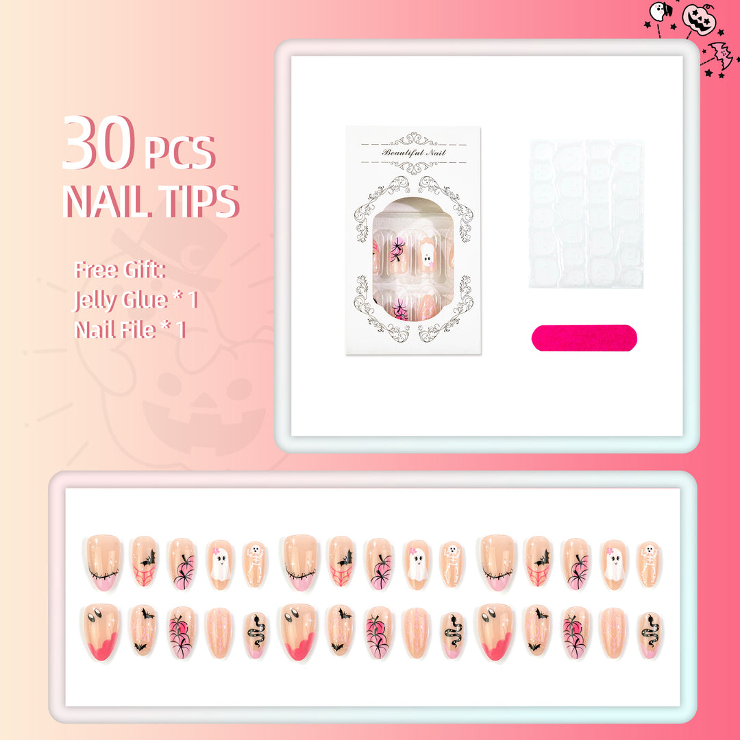 Halloween-Themen Manuelle Press-On Nagelset