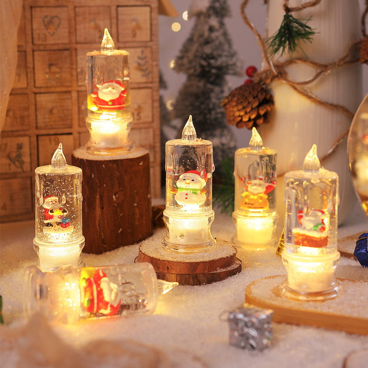 LED Weihnachtslaterne mit Santa-Figur Karnz
