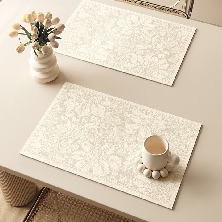 Elegante Blumenmuster Tischsets Karnz