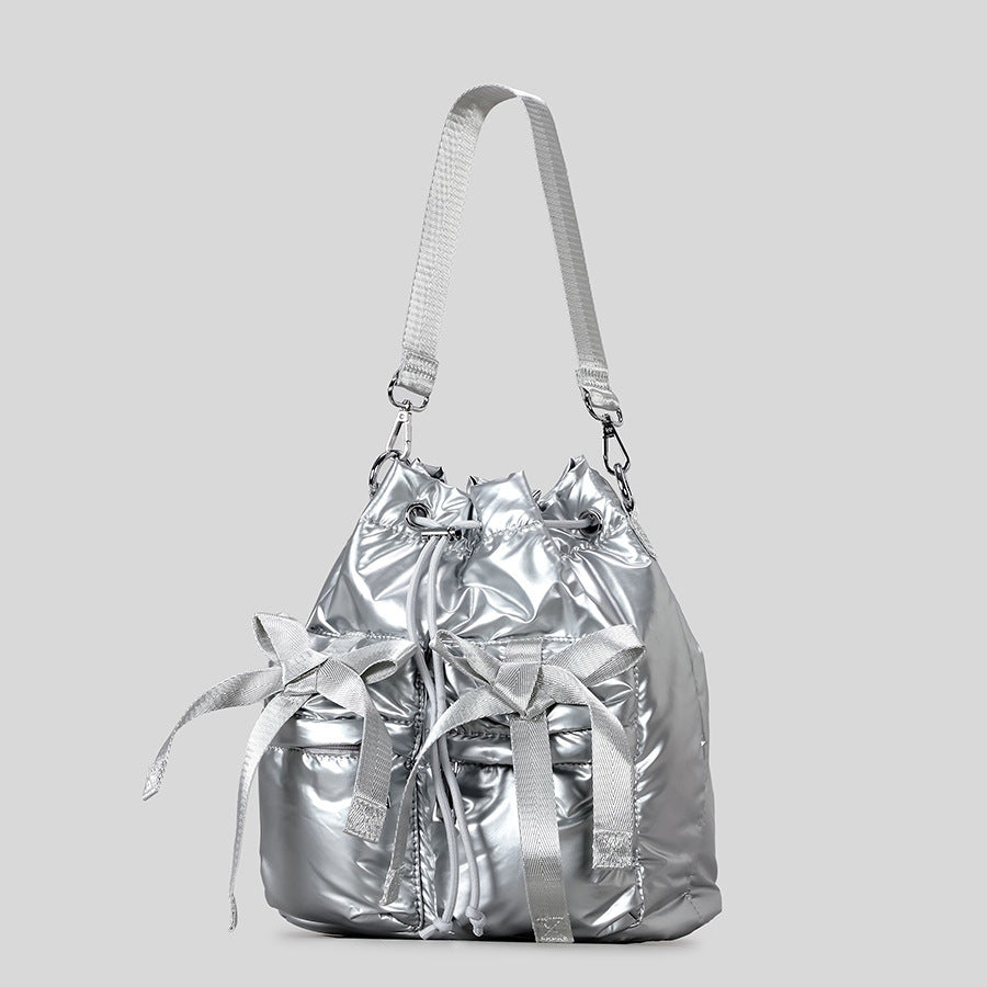 Stylische Freizeit Kordelzug Eimer Tasche
