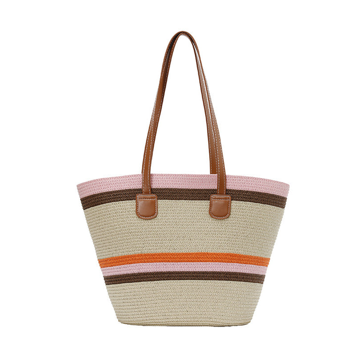 Bunte Strohtasche Strandtasche Karnz