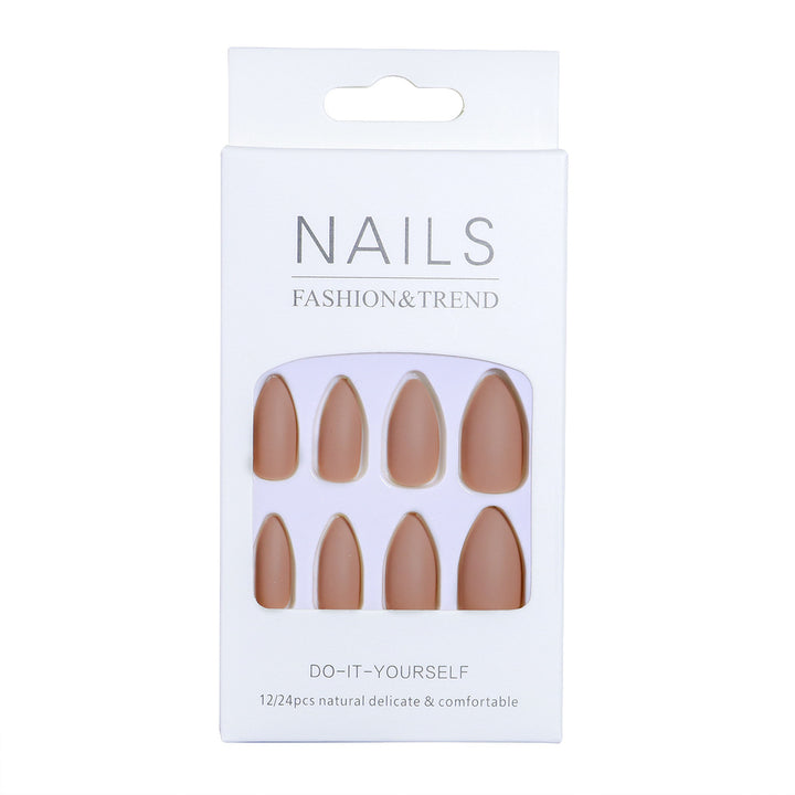 Matte Mandel-förmige Press-On Nagelspitzen Karnz