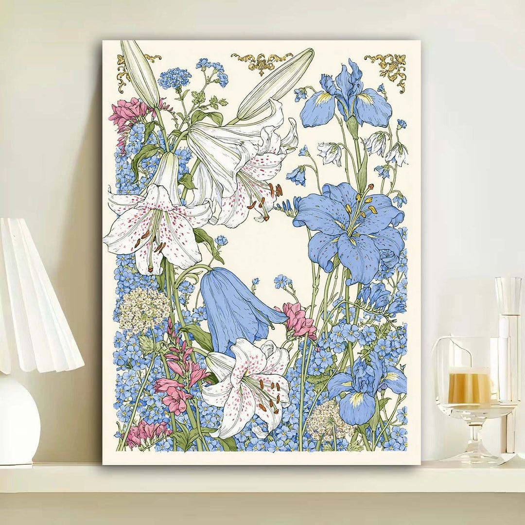 Botanische Blumenkunst Wandkunst Karnz