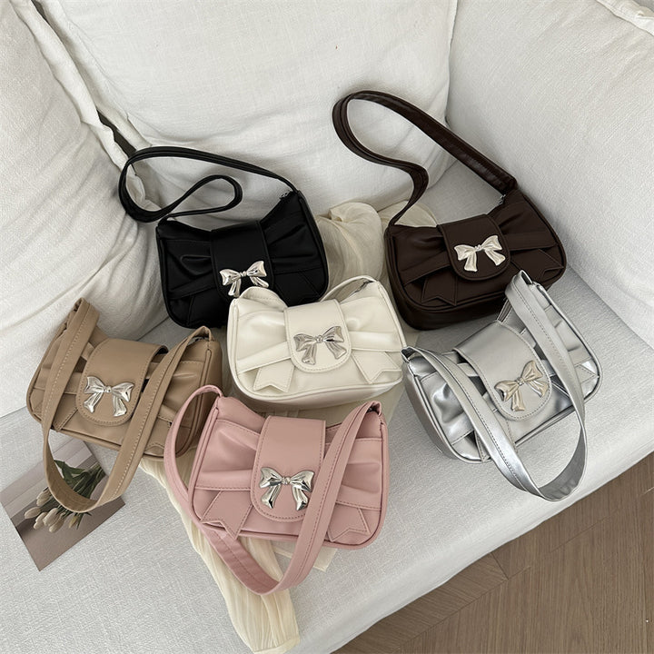 Elegante Schleifenakzent Schultertasche Karnz