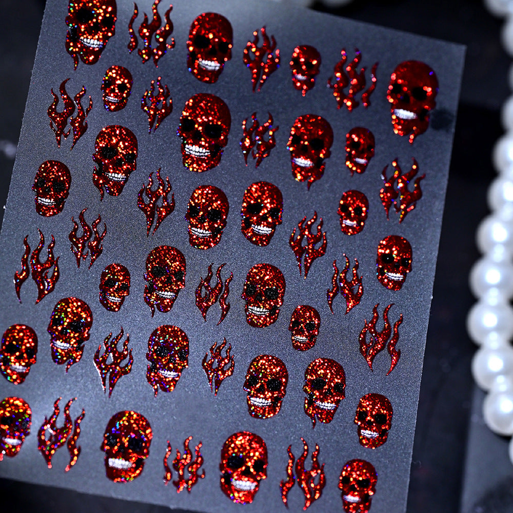Glänzende Krone Nagelkunst Aufkleber