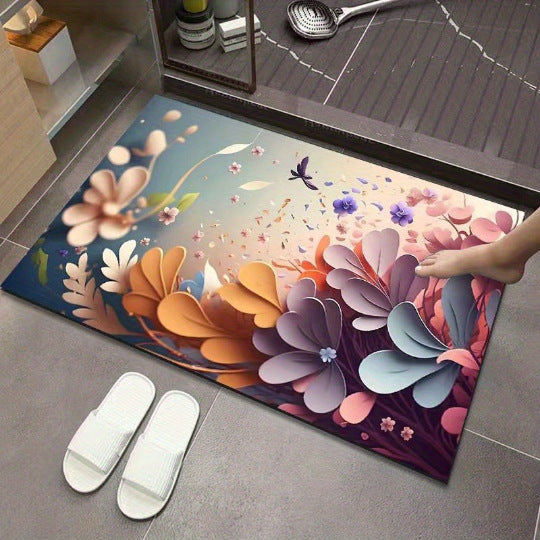 3D-texturiert Blumenmatte Karnz