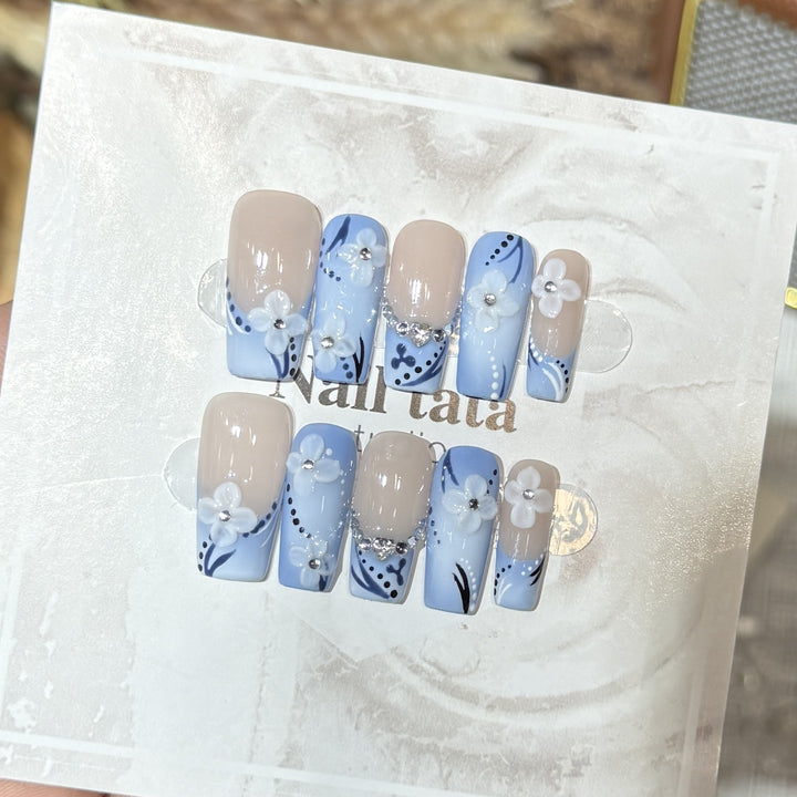 Wiederverwendbares Press-On Nagelset Karnz