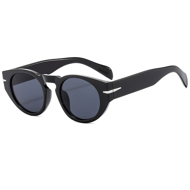 Zeitgenössische Retro Runde Sonnenbrille