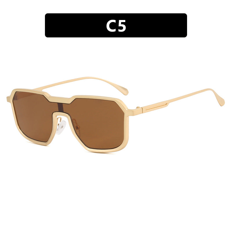 Damen extravagante geometrische Sonnenbrille mit schützendem UV-Filter Karnz
