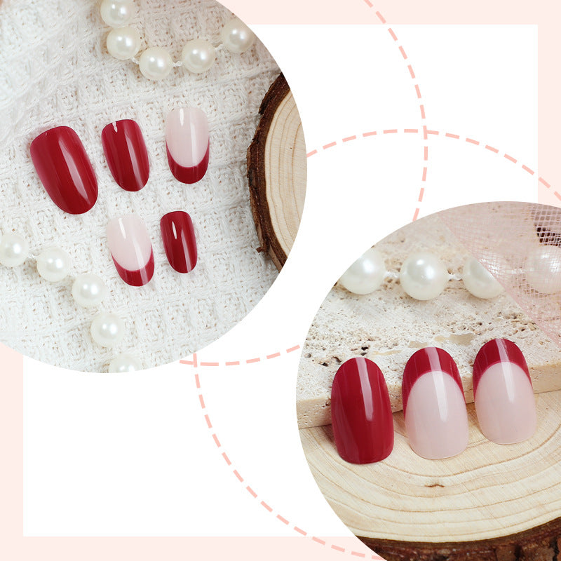 Premium Glänzendes Press-On Nagelkunstset Karnz