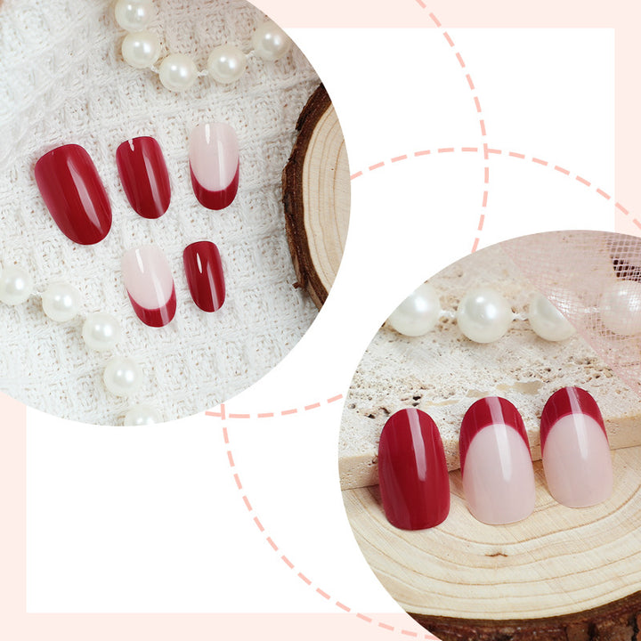 Premium Glänzendes Press-On Nagelkunstset Karnz