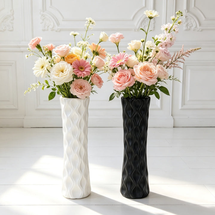 Skulpturales Wellendesign Blumentopf Karnz