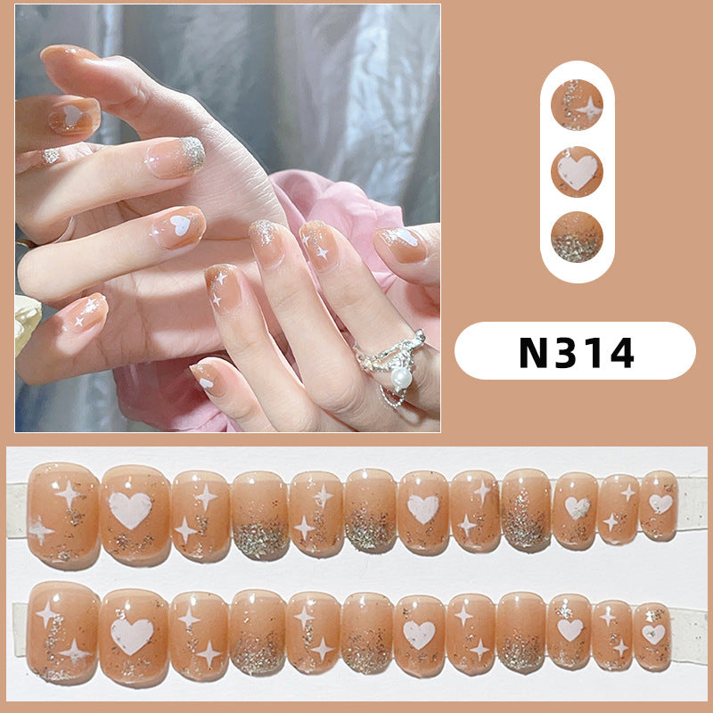 Herz- und Sternmuster Druck-Nagelset