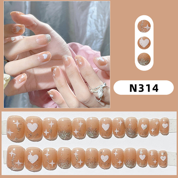 Herz- und Sternmuster Druck-Nagelset