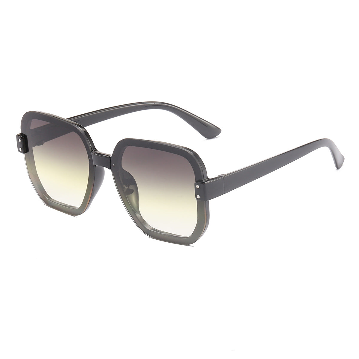 Damen modische quadratische Sonnenbrille mit gradienten Gläsern Karnz
