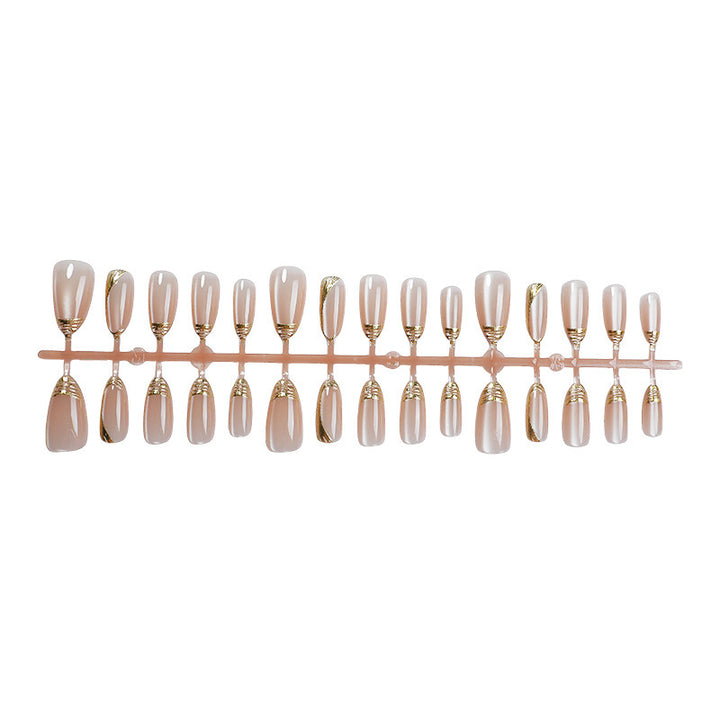 Stylisches Dekoratives Press-On Nagelset Karnz