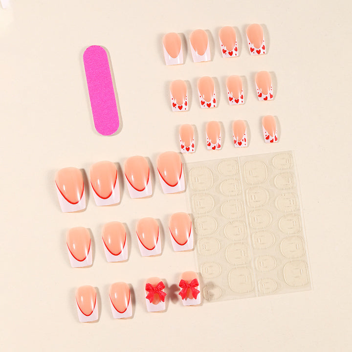 Romantische Herz-Akzent Nagelkunst Extensions Karnz