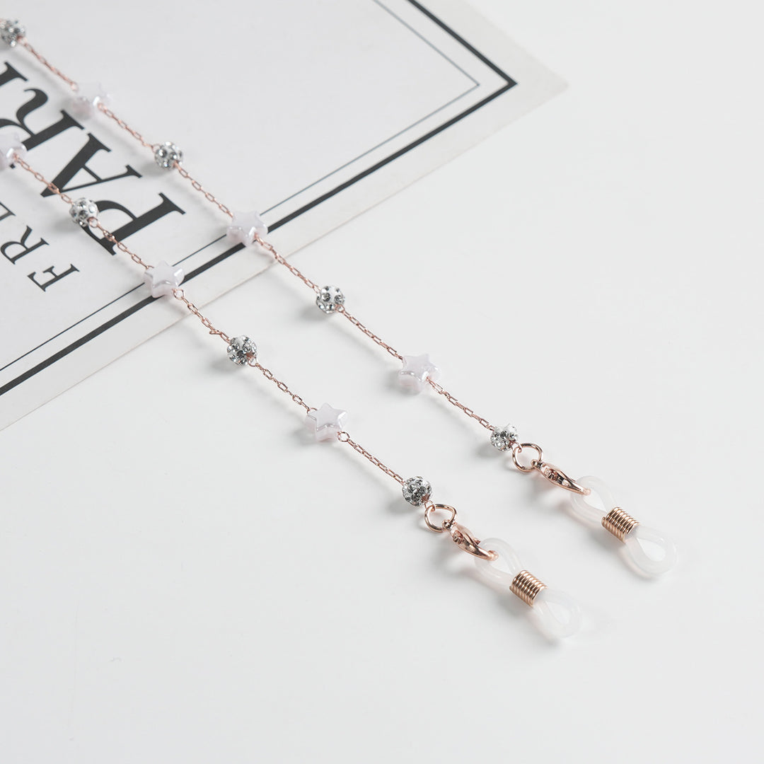 Elegante Perlenbrille Kette Karnz