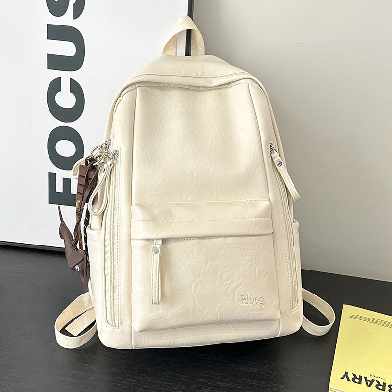 Langlebiger Leder-Rucksack mit Mehrfachfach-Design