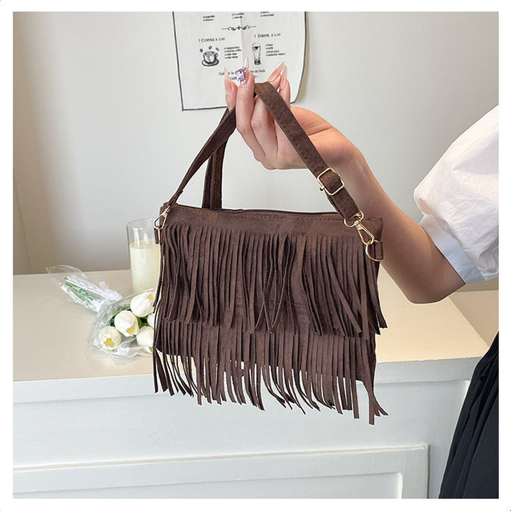 WoStylish Fransen Crossbody Tasche Karnz
