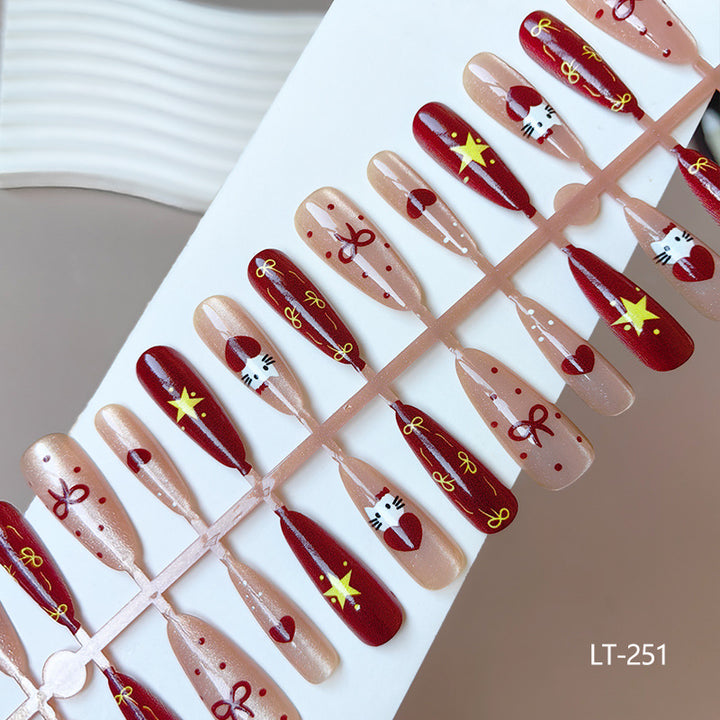 Kunstfingernägel Im Festlichen Weihnachtsdesign Karnz