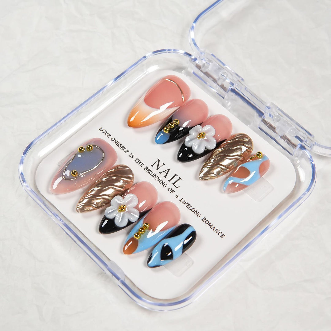 Künstlerisches Glam Nail Set