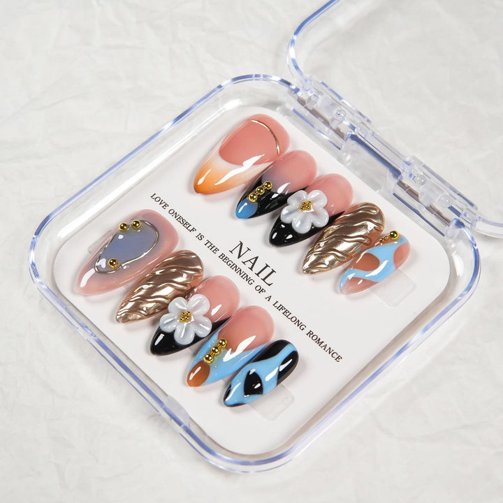 Künstlerisches Glam Nail Set