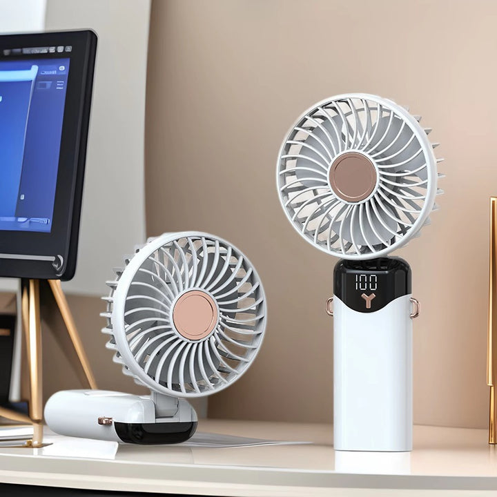 Tragbarer Akku-Ventilator mit Digitalanzeige Karnz