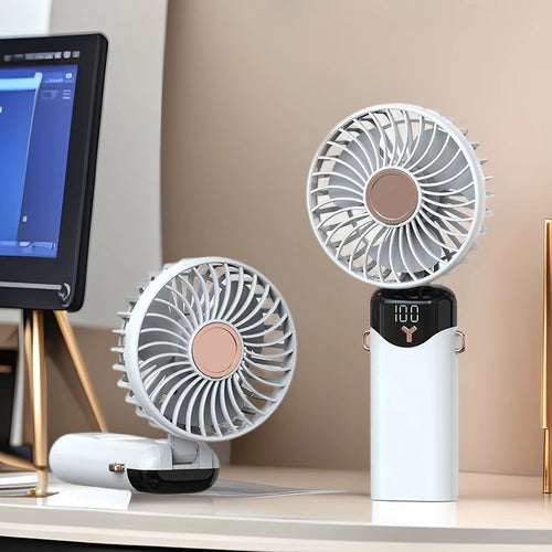 Tragbarer Akku-Ventilator mit Digitalanzeige Karnz