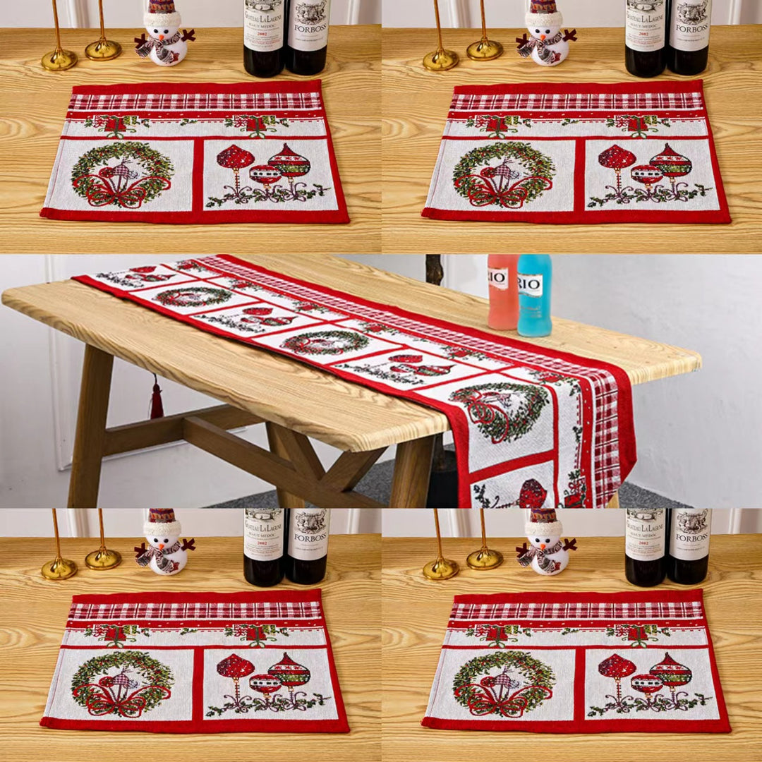 Festliche Tischdecke mit Weihnachtsbaum-Motiv Karnz