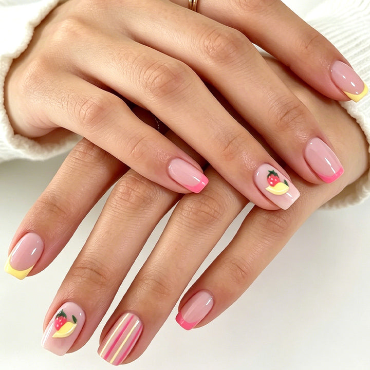 Künstlerisches von Früchten inspiriertes Gel-Nail-Art-Set Karnz
